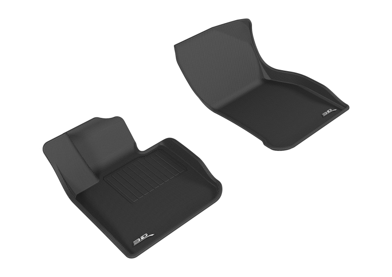 Mini Hardtop 4-Door Floor Mats - Front - 3D MAXpider - KAGU Series - Black - `14-`19